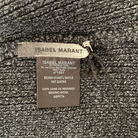 Isabel Marant Isable Marant Bayle Logo Merino Wool Beanie - Picture 3 of 7